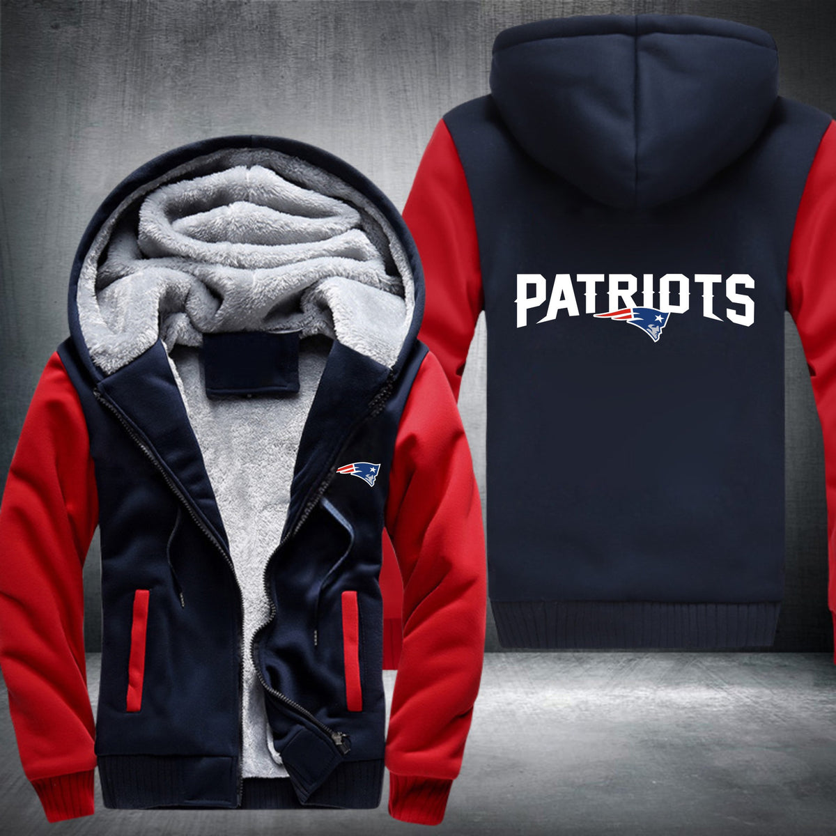 NFL NEW ENGLAND PATRIOTS LOGO THICK FLEECE JACKET
