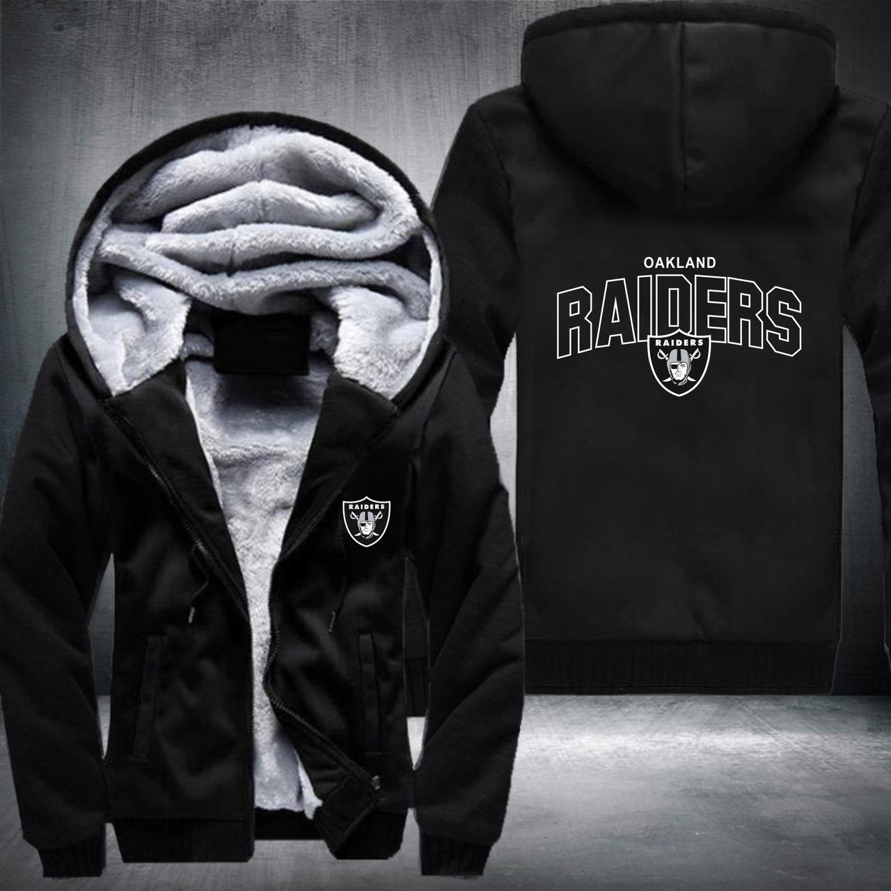 NFL OAKLAND RAIDERS LOGO THICK FLEECE JACKET