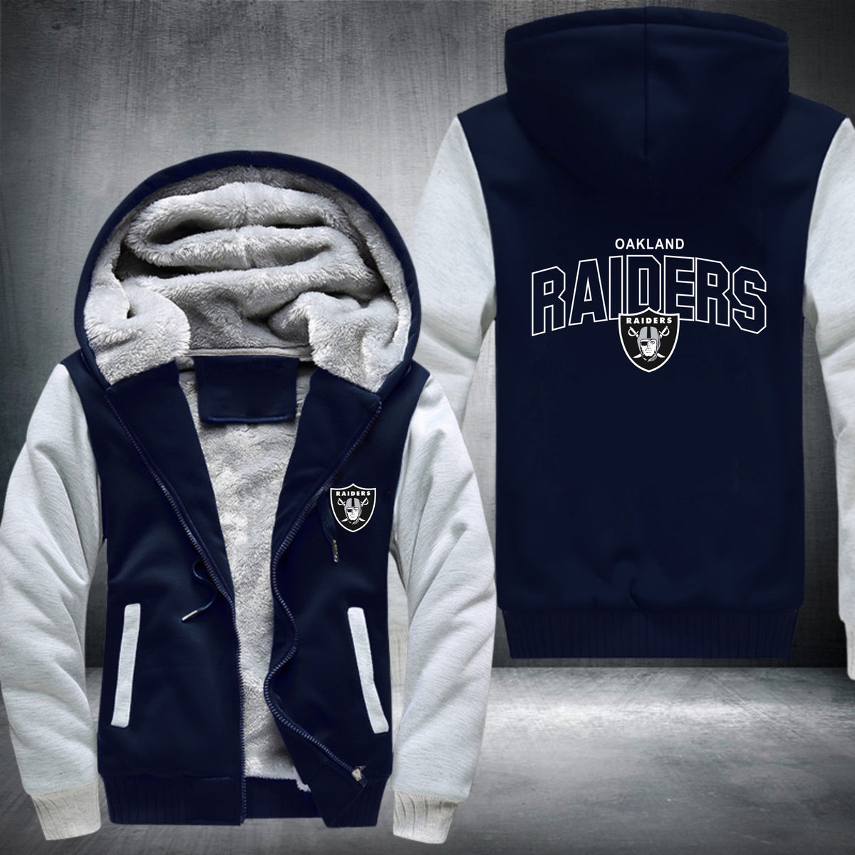 NFL OAKLAND RAIDERS LOGO THICK FLEECE JACKET