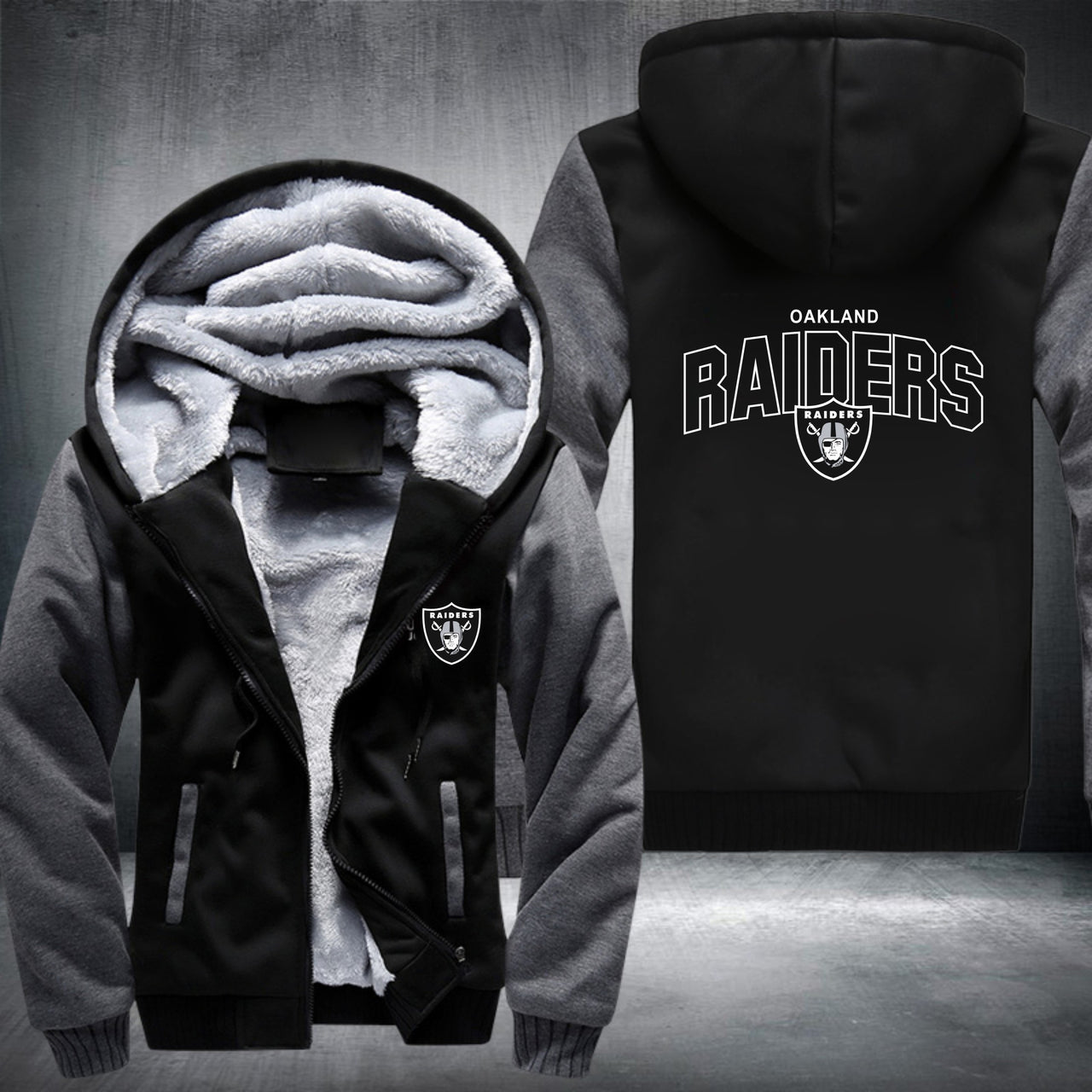 NFL OAKLAND RAIDERS LOGO THICK FLEECE JACKET