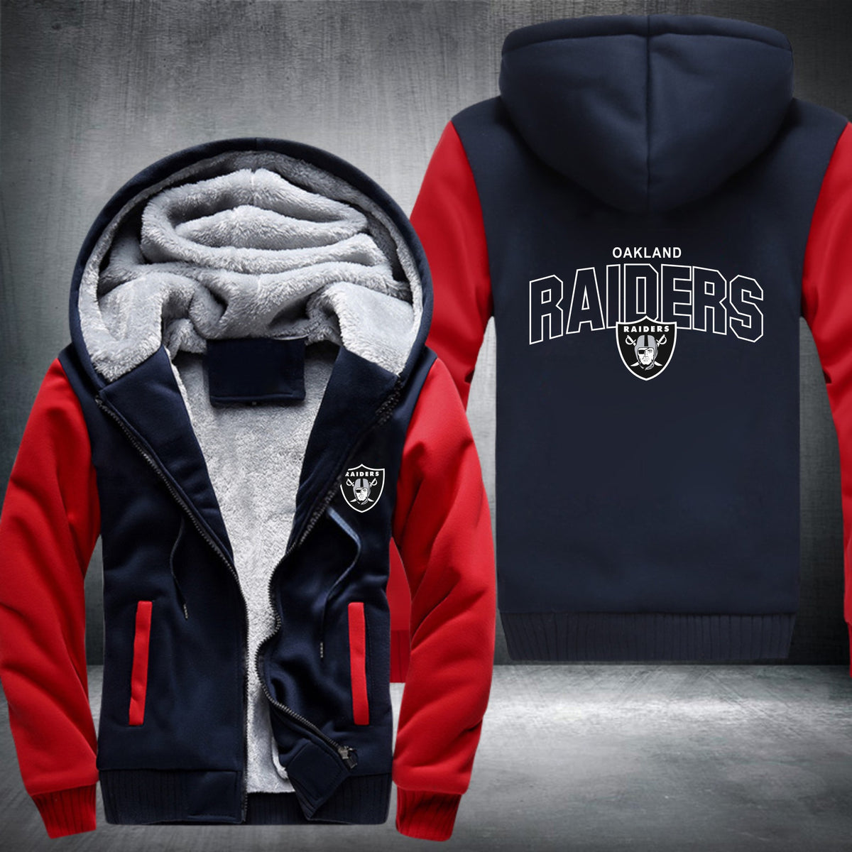 NFL OAKLAND RAIDERS LOGO THICK FLEECE JACKET