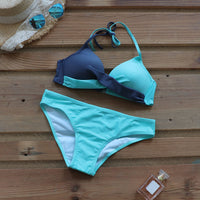 Thumbnail for Wire Free Women Sexy Push Up Bikinis Set Swimwear