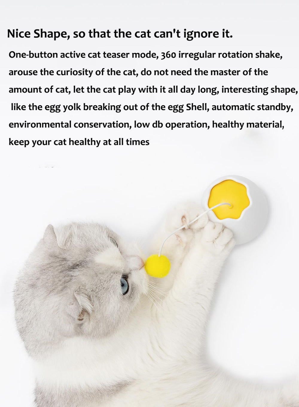 Motion-Sensored Electric Roly-Poly Cat Toy