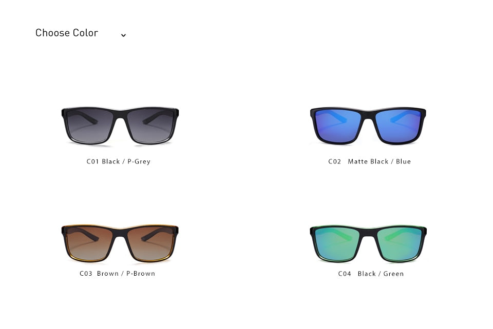 Brand New Polarized Male Sunglasses Transparent