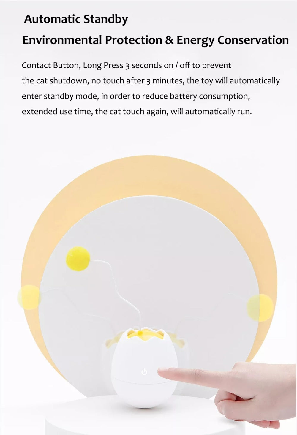 Motion-Sensored Electric Roly-Poly Cat Toy