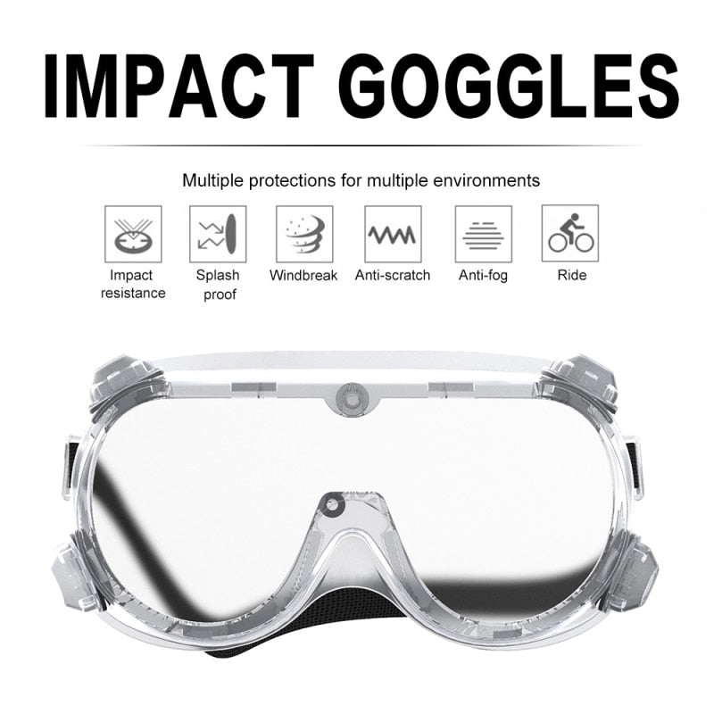 Infection Preventing Eye Protection Vented Safety Glasses Anti Fog Dust Clearing Lab Goggles