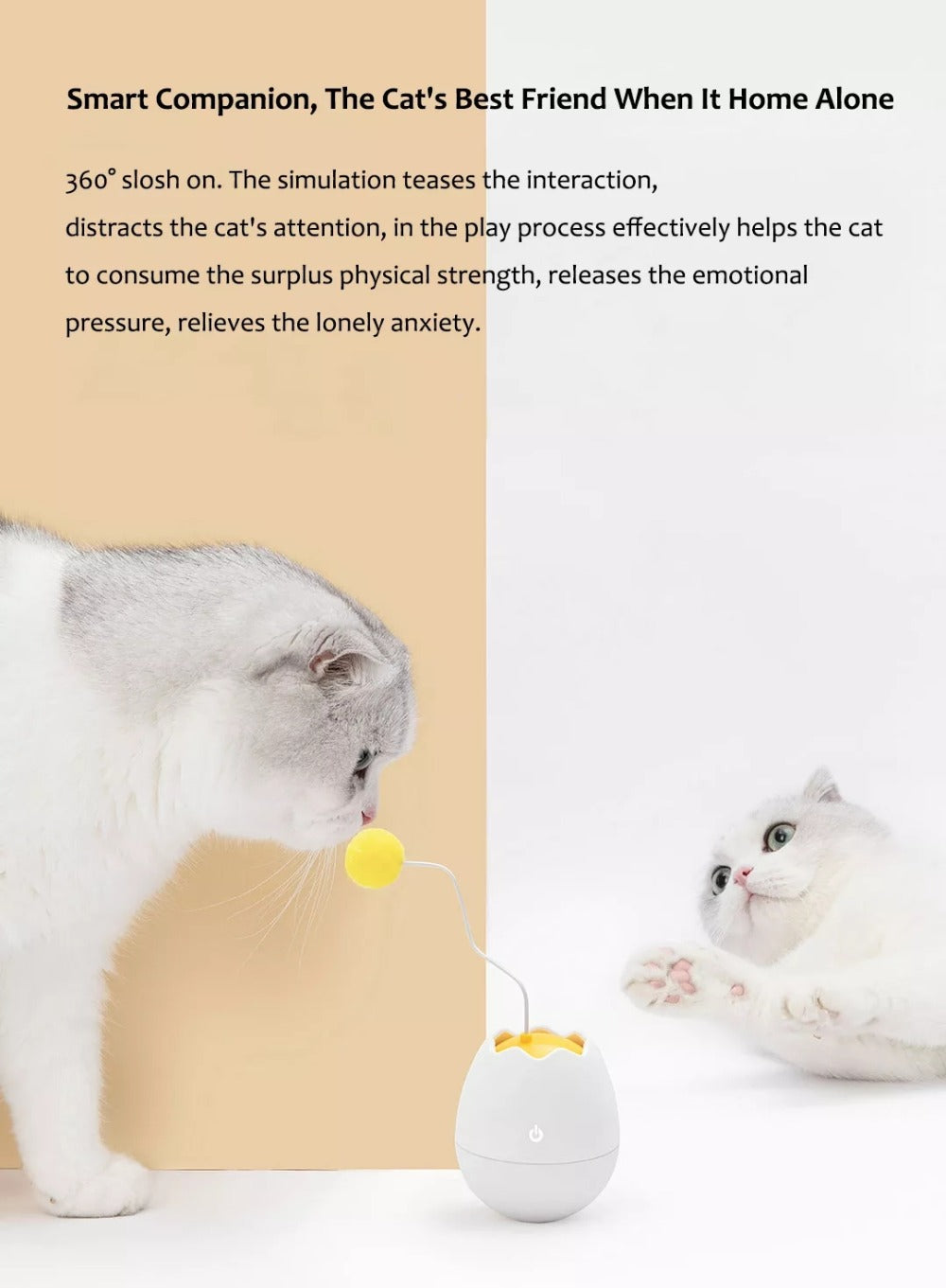 Motion-Sensored Electric Roly-Poly Cat Toy