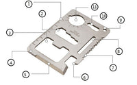 Thumbnail for 11 in 1 Multifunction Outdoor Hunting Survival Camping Pocket Military Credit Card Knife Multitool