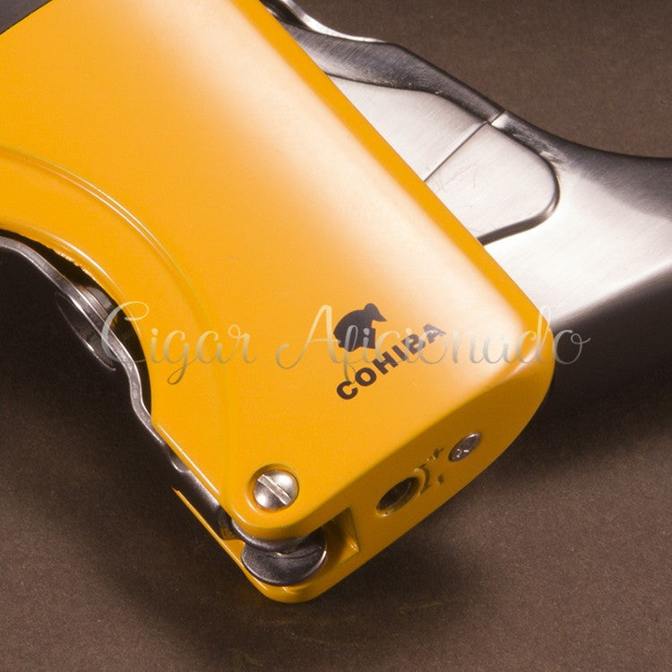 COHIBA Brand New High Quality Pocket Size Metal Windproof Torch Jet Flame Butane Gas Cigarette Cigar Lighter W/ Double Cigar Punch