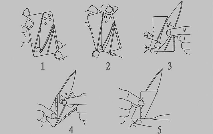 Credit card knife mini outdoor pocket knife Hunting camping hand tool knife sharp portable survival folding knife