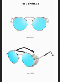 Thumbnail for Retro Round Steampunk Sunglasses for Men and Women