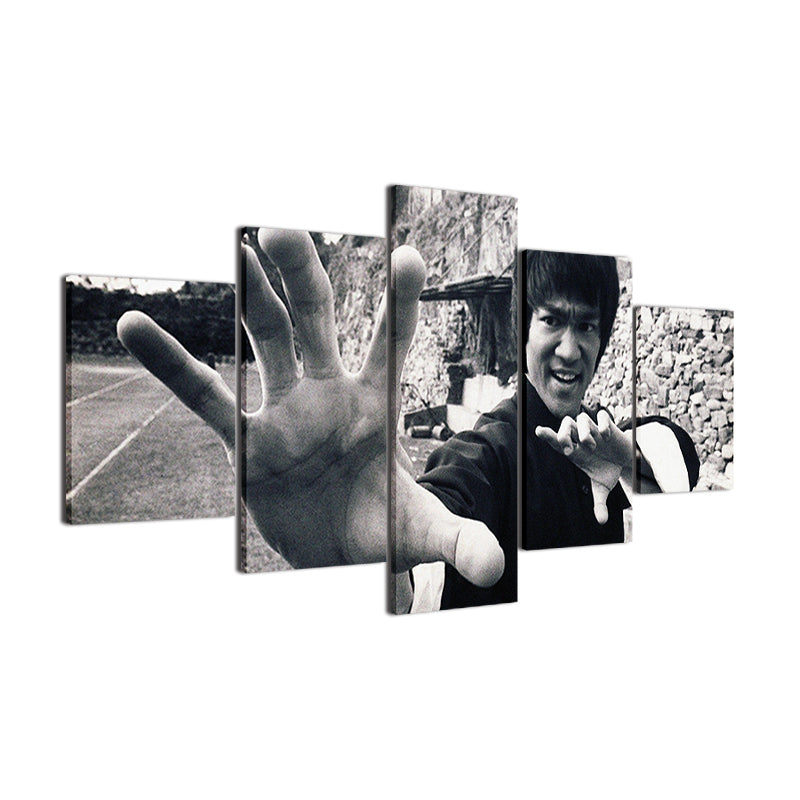 Bruce Lee Framed Canvas Poster Wall Art Print Set
