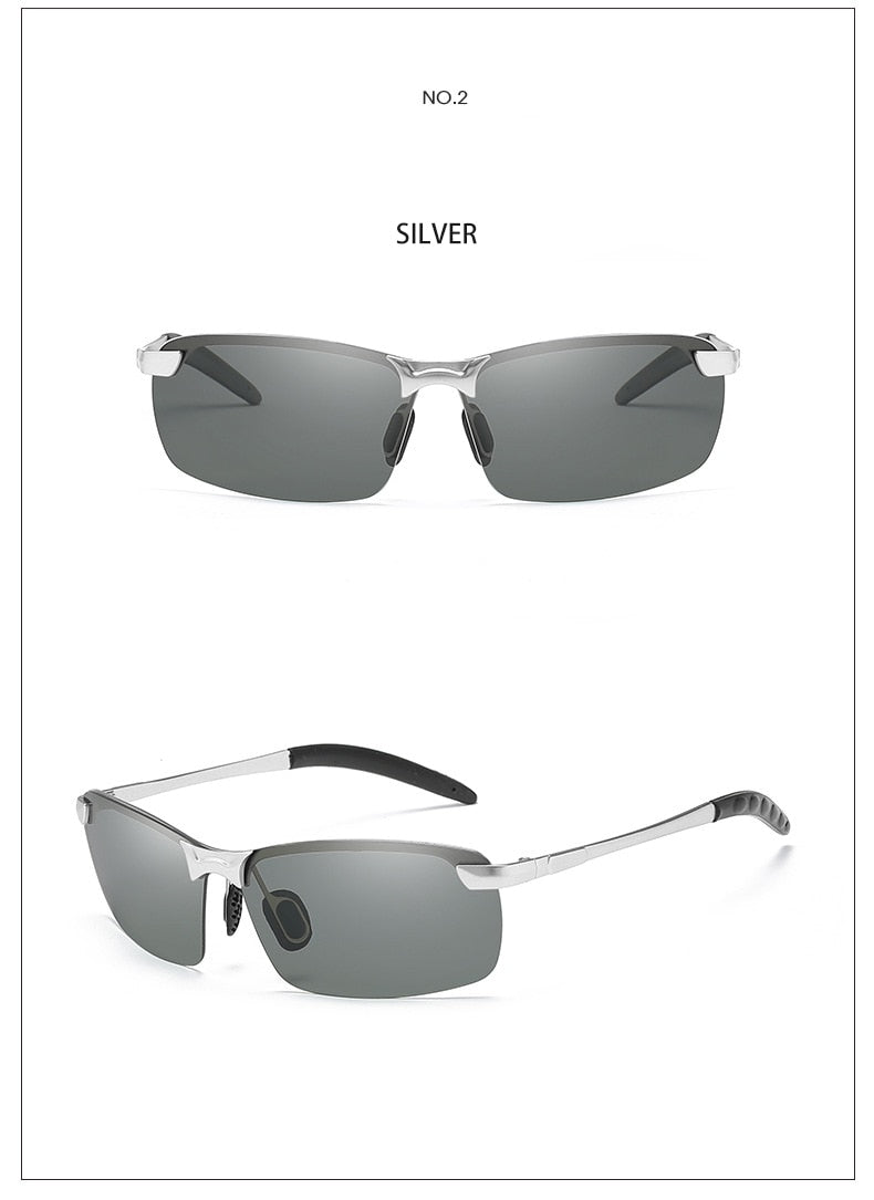 Photochromic Men Polarized Driving Chameleon Sunglasses