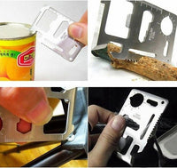 Thumbnail for 11 in 1 Multifunction Outdoor Hunting Survival Camping Pocket Military Credit Card Knife Multitool