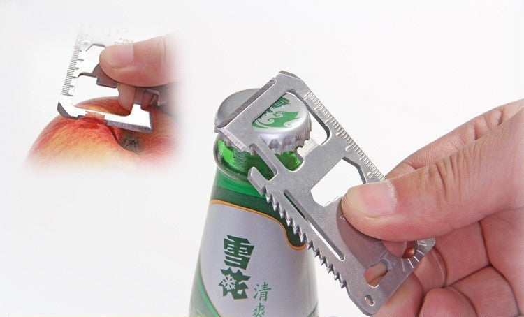 11 in 1 Multifunction Outdoor Hunting Survival Camping Pocket Military Credit Card Knife Multitool