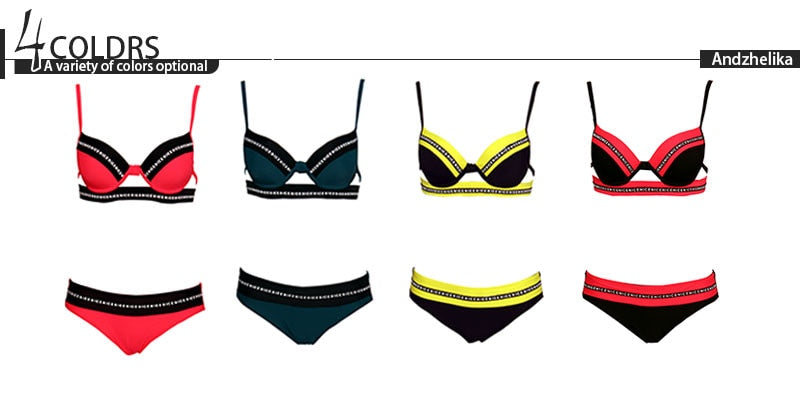 Sexy Bandage Patchwork Women's Bikini Swimsuit