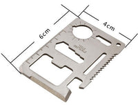 Thumbnail for 11 in 1 Multifunction Outdoor Hunting Survival Camping Pocket Military Credit Card Knife Multitool