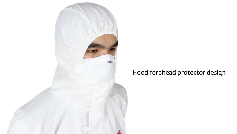 3M 4545 Coverall Hooded Protective Elastic Waist Clothing