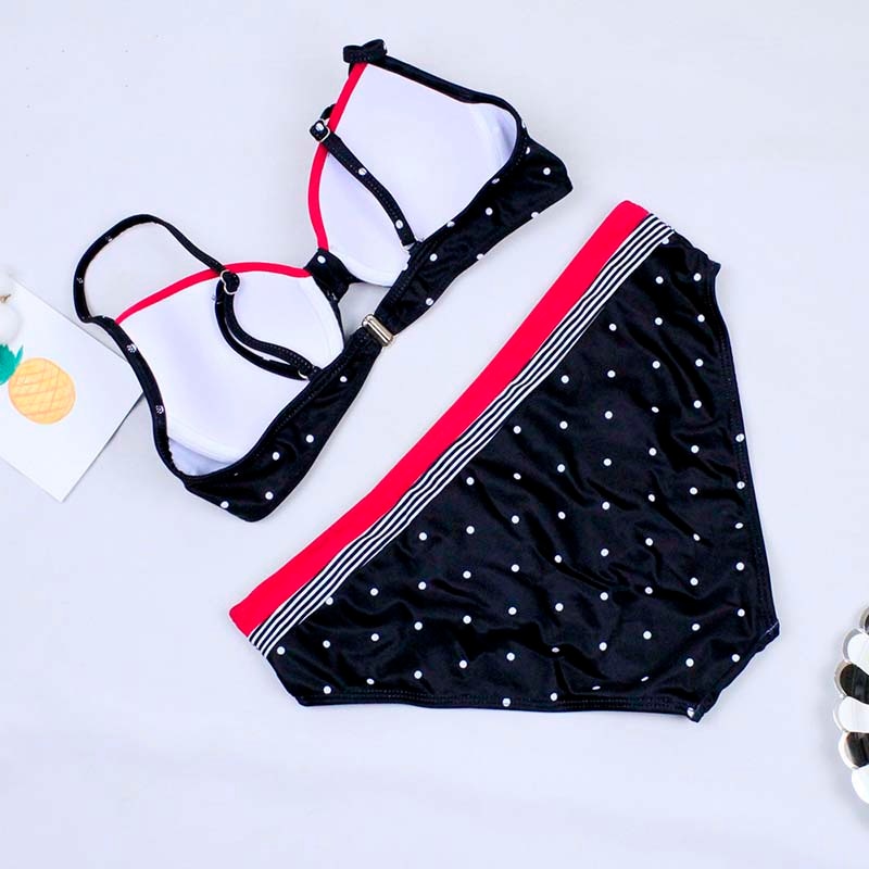 Underwire Mid-waist Bandage Bikini Swimwear