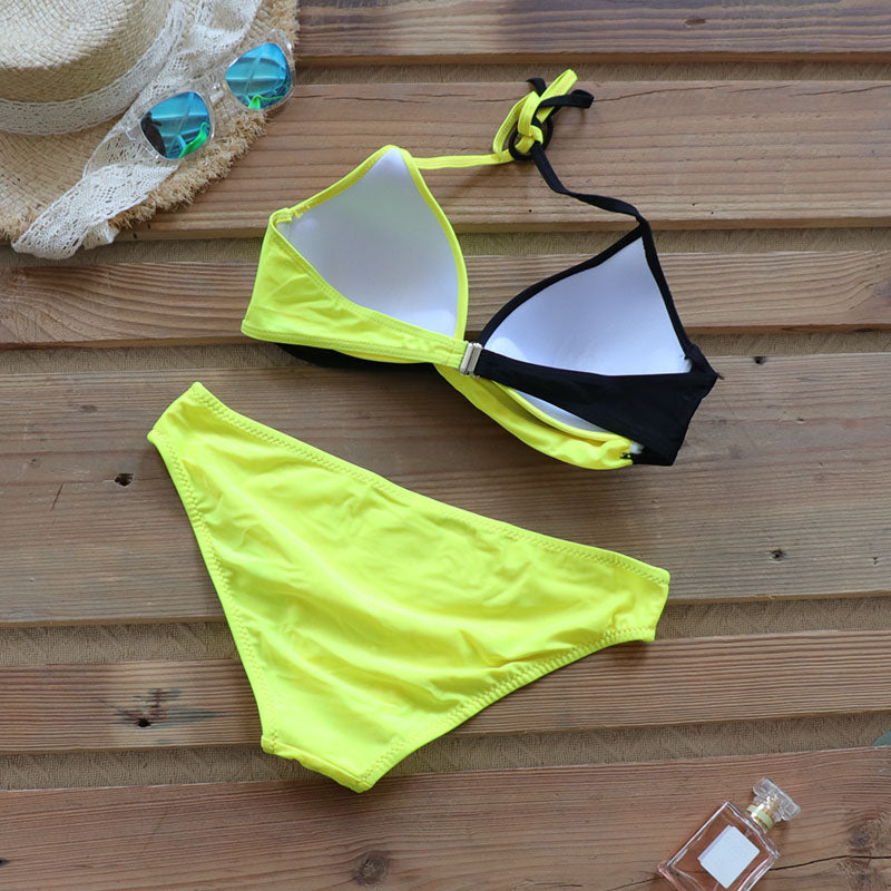 Wire Free Women Sexy Push Up Bikinis Set Swimwear