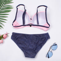 Thumbnail for Sexy Padded Underwired Bandeau Low-Waist Bikini and Bathing Suit