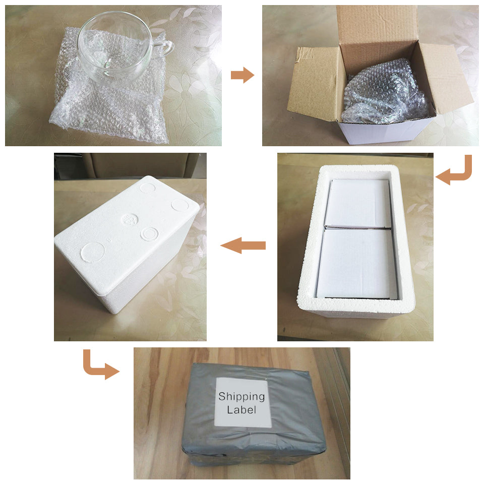 Heat Resistant Borosilicate Double-Wall Glass Mugs