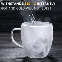Thumbnail for Heat Resistant Borosilicate Double-Wall Glass Mugs