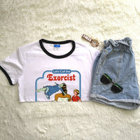 Thumbnail for Let's Call The Exorcist Childhood Spoof Tshirt