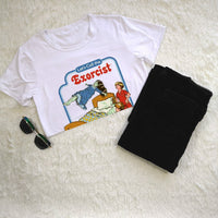 Thumbnail for Let's Call The Exorcist Childhood Spoof Tshirt