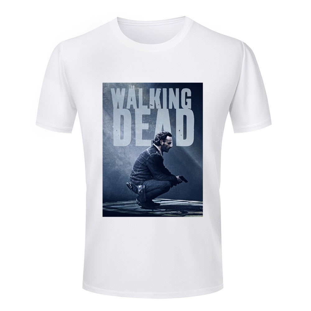 The Walking Dead Allover 3D Print Rick with Pistol Tshirt - TshirtNow.net - 2