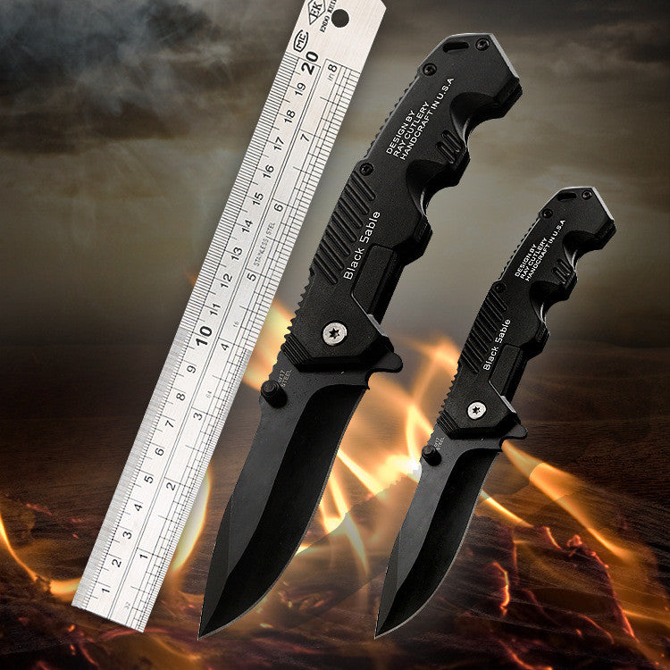 Cold Steel black blade 57HRC folding outdoor camping knife