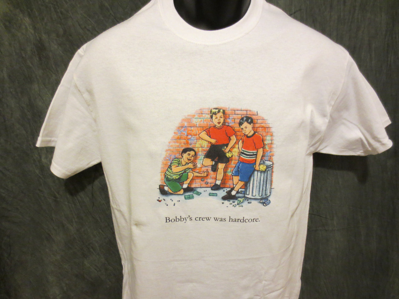 Childhood Bobby's Crew Was Hardcore White Tshirt - TshirtNow.net - 3