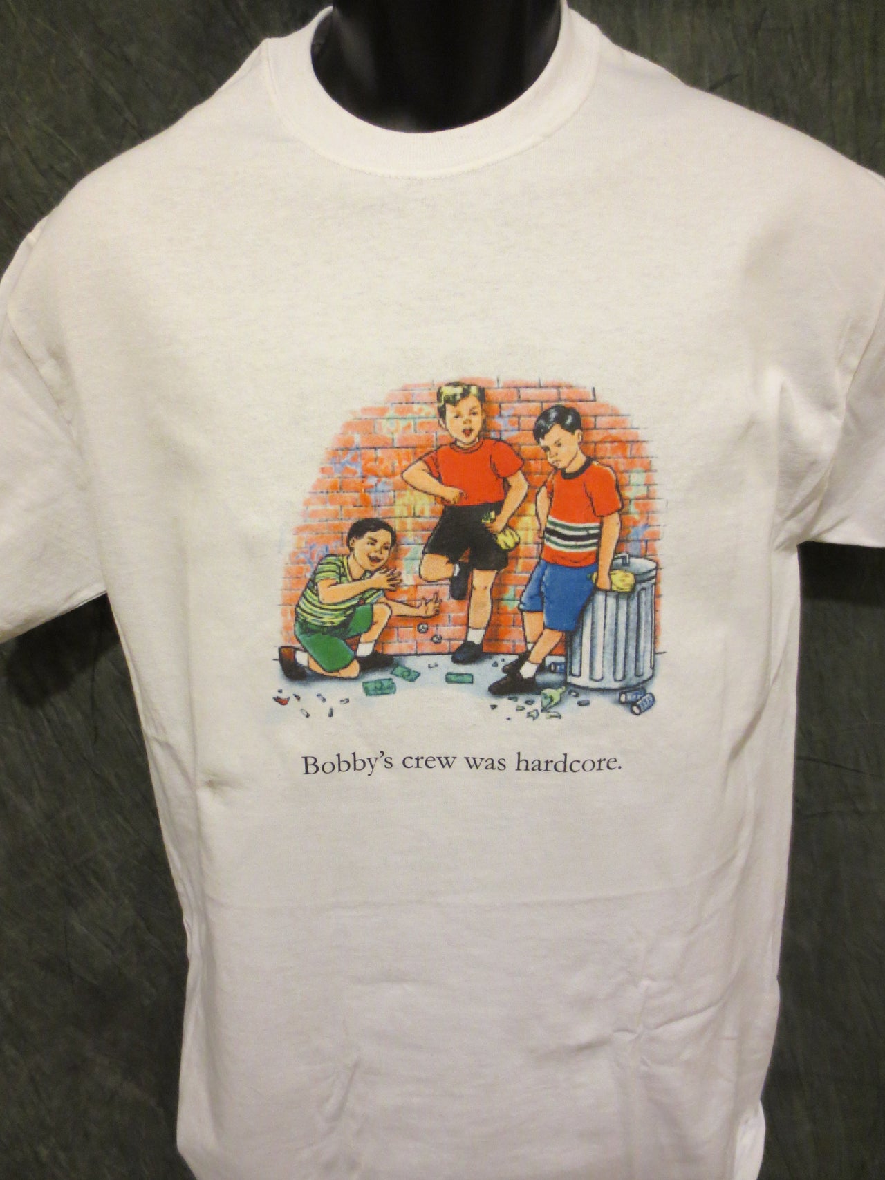 Childhood Bobby's Crew Was Hardcore White Tshirt - TshirtNow.net - 4