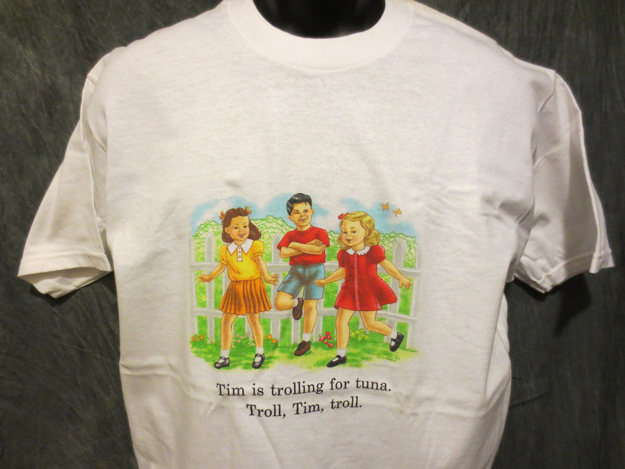 Childhood Tim is Trolling For Tuna. Troll, Tim, Troll. White Tshirt - TshirtNow.net - 3