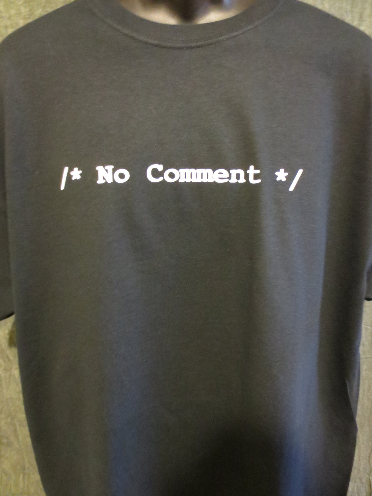 /* No Comment */ Tshirt: Black With White Print - TshirtNow.net - 1