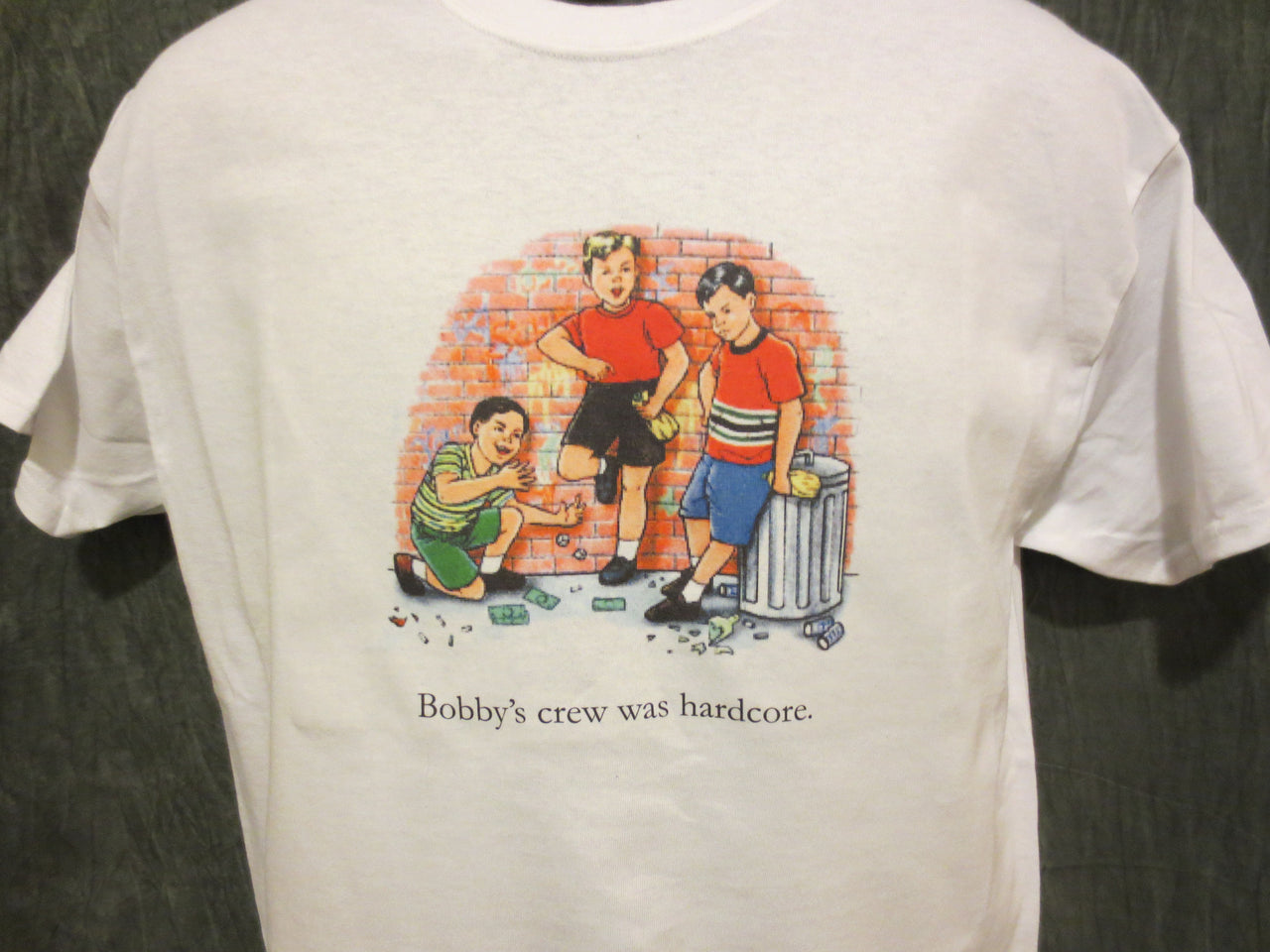 Childhood Bobby's Crew Was Hardcore White Tshirt - TshirtNow.net - 5