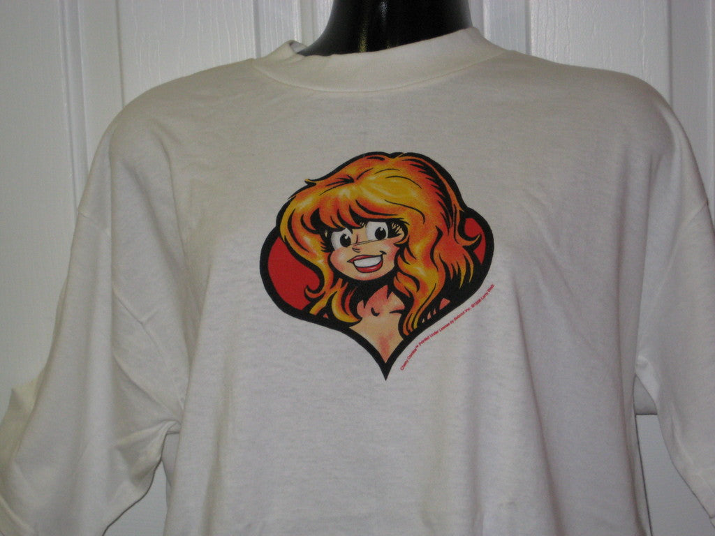 Cherry in Heart Adult White Size XL Tshirt - TshirtNow.net - 2