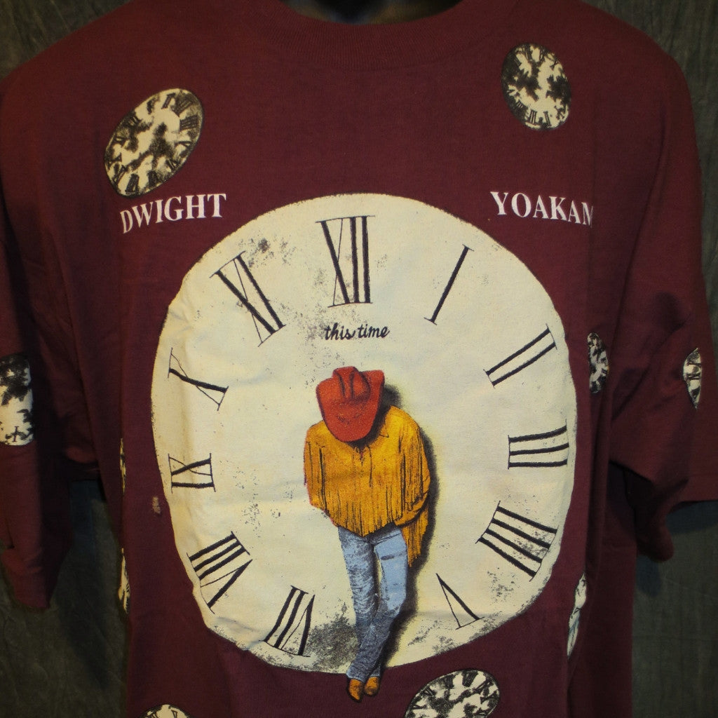 Dwight Yoakum Tour Adult Maroon Size XL Extra Large Tshirt - TshirtNow.net - 4