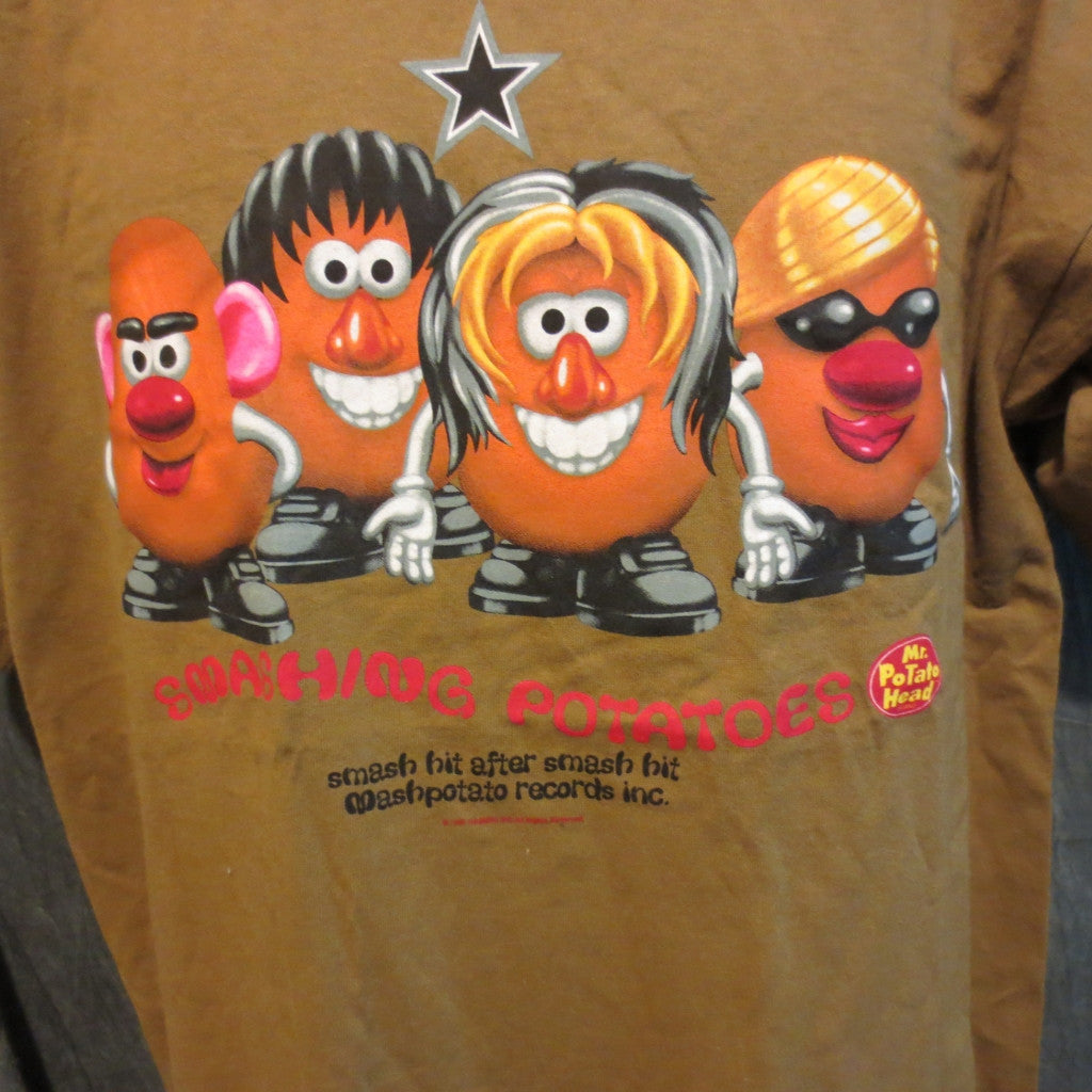 Mr. Potato Head Smashing Potatos Adult Brown Size L Large Tshirt - TshirtNow.net - 4