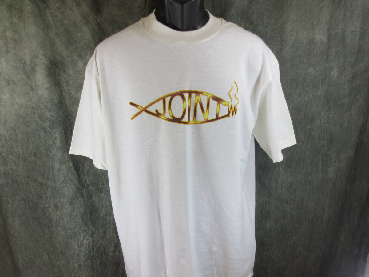 Darwin Joint Spoof Logo White Tshirt Size L - TshirtNow.net - 2