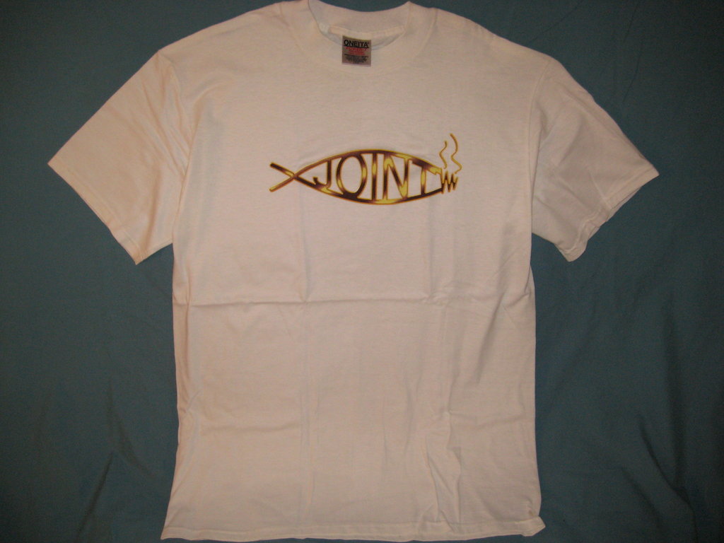 Darwin Joint Spoof Logo White Tshirt Size L - TshirtNow.net - 1
