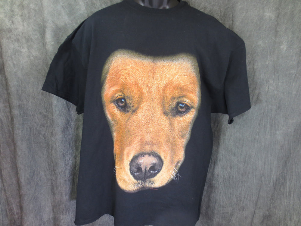 Golden Retriever Face Tshirt Black Tshirt - TshirtNow.net - 1