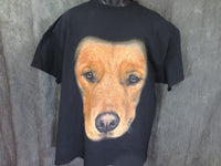 Thumbnail for Golden Retriever Face Tshirt Black Tshirt - TshirtNow.net - 1