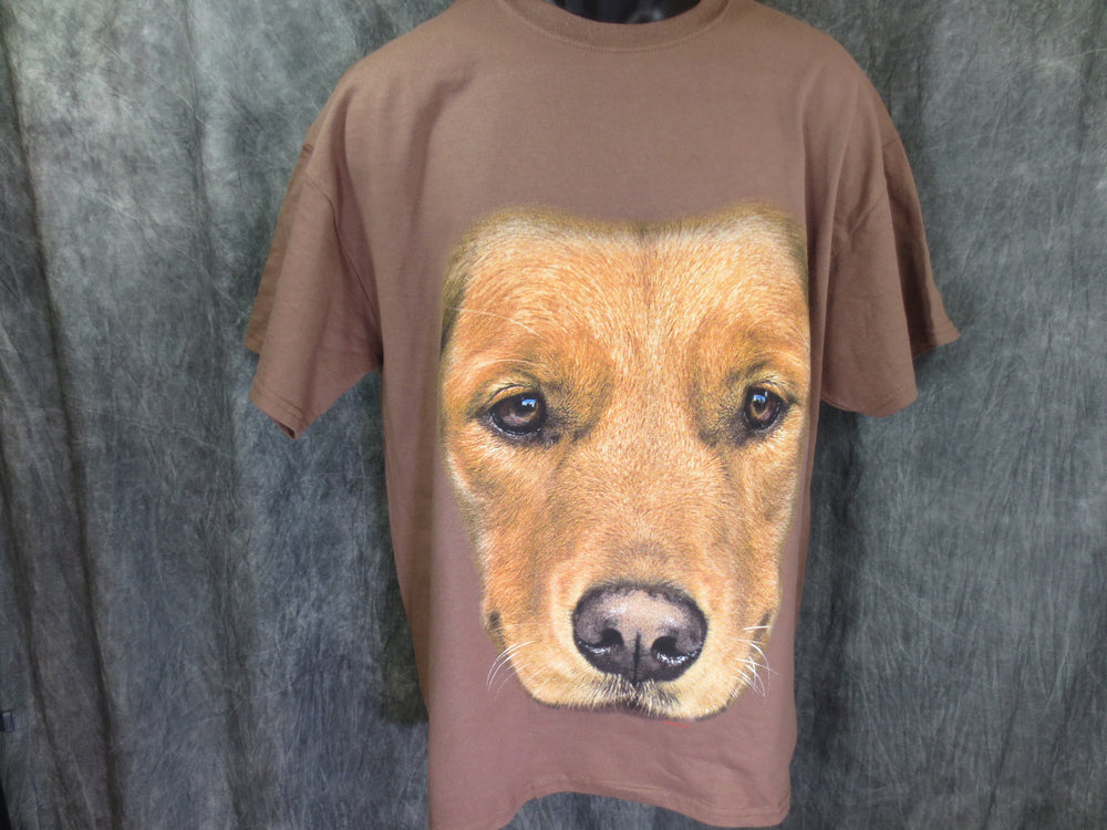 Golden Retriever Face Tshirt Brown Tshirt - TshirtNow.net - 1
