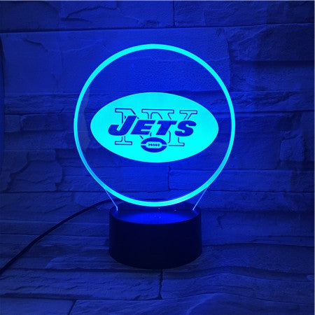 NFL NEW YORK JETS LOGO 3D LED LIGHT LAMP