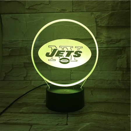 NFL NEW YORK JETS LOGO 3D LED LIGHT LAMP