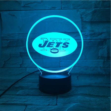 NFL NEW YORK JETS LOGO 3D LED LIGHT LAMP
