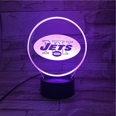 NFL NEW YORK JETS LOGO 3D LED LIGHT LAMP