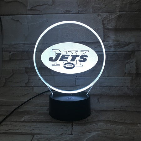 NFL NEW YORK JETS LOGO 3D LED LIGHT LAMP