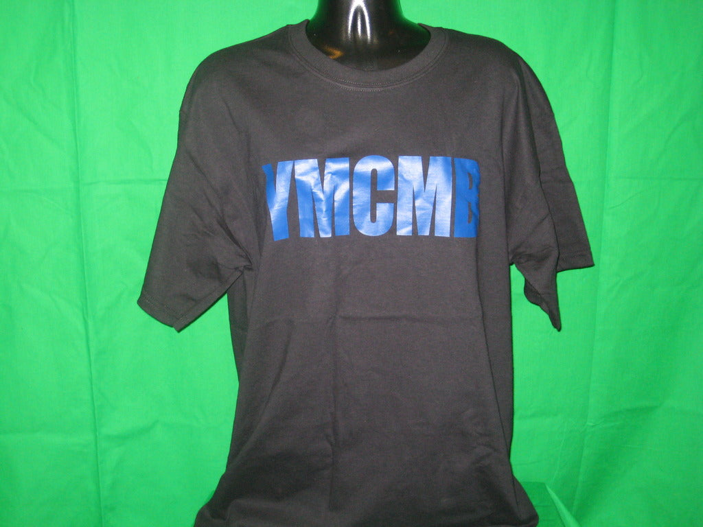 Ymcmb Tshirt: Black With Blue Print - TshirtNow.net - 3